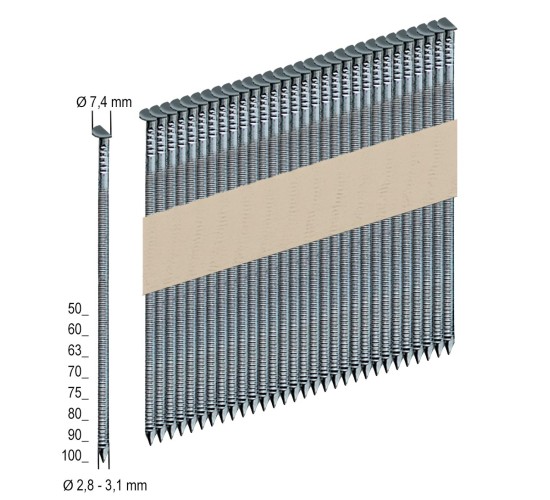 D-head nails galvanized - different lengths