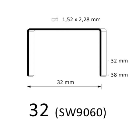 32 Kram, diverse lengtes