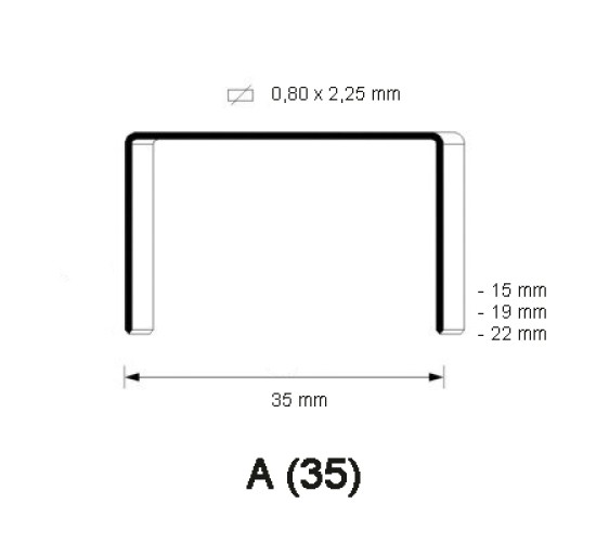  A - Staple, different lengths