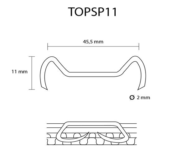 TOP SP Staple, different lengths