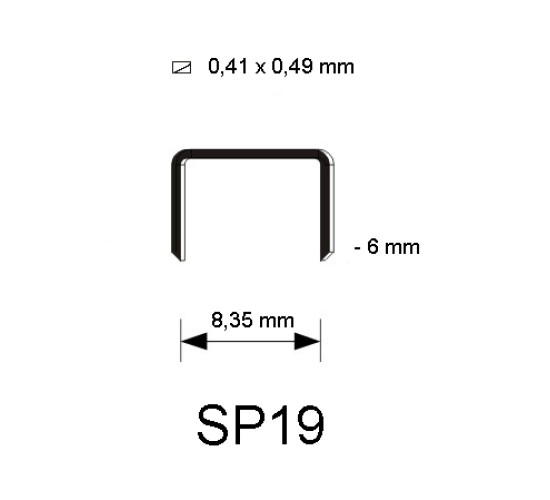 SP19 Staple 06 mm, 5.000 pcs