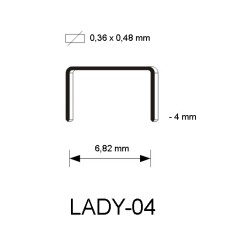 Staple LADY 04 mm, 2.000 pcs