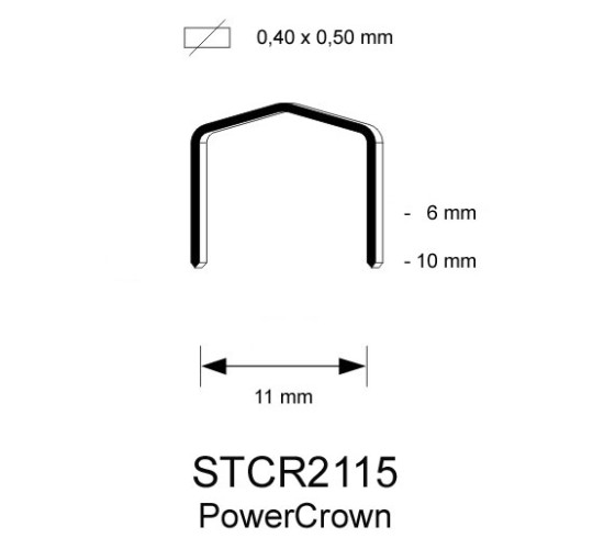 Staple STCR2115, different lengths