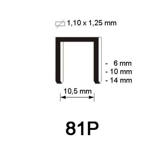 81P Staple polymer, different lengths