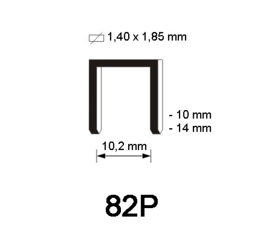 82P Staple, polymer, different lengths