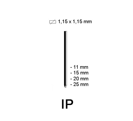 18G pin type IP, kunststof, diverse lengtes