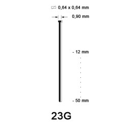 23G Brad, gegalvaniseerd, diverse lengtes