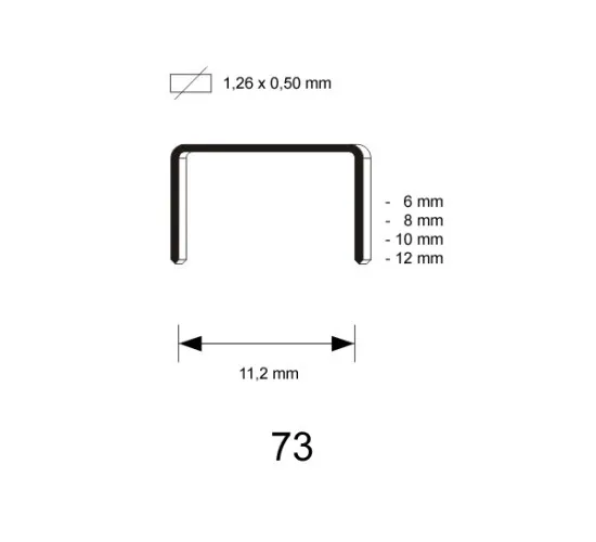 73 Staple, different lengths 73 Staple, different lengths