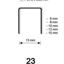 23 Staple, different lenghts