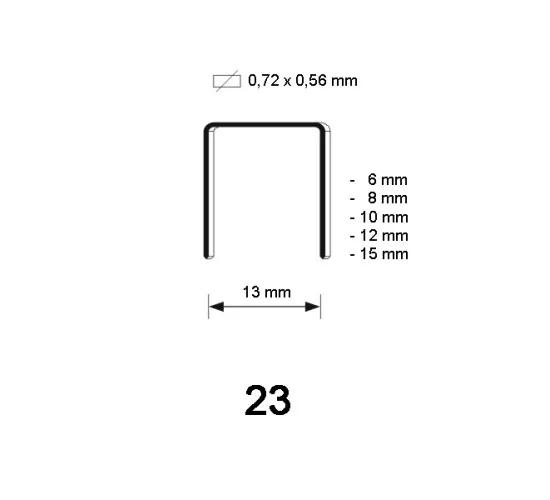 23 Staple, different lenghts