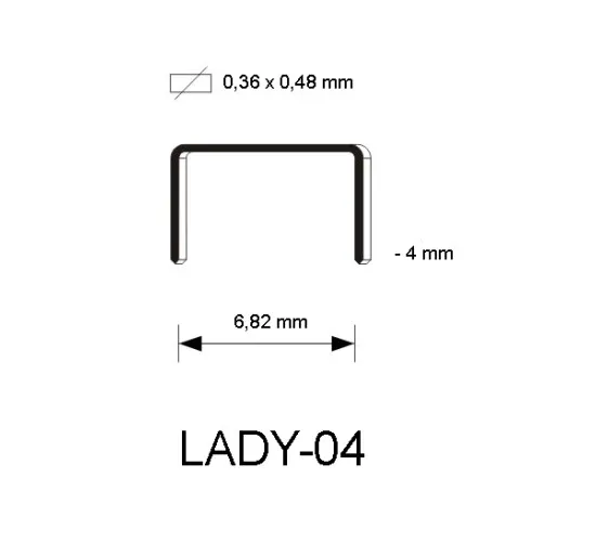 Staple LADY 04 mm, 2.000 pcs Staple LADY 04 mm, 2.000 pcs