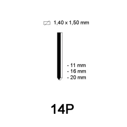 16G Pin type 14P, kunststof, diverse lengtes