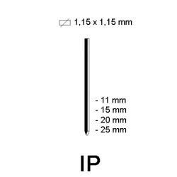 18G pin type IP, kunststof, diverse lengtes