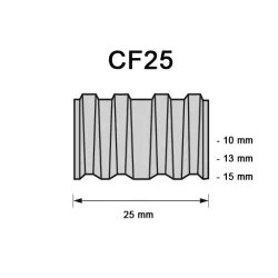 Golfkram CF25 gegalvaniseerd - diverse lengtes