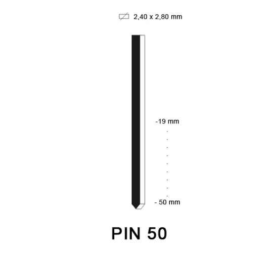 Pin 50, aluminium, different lengths Pin 50, aluminium, different lengths