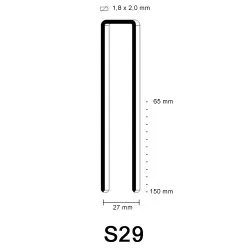 S29 Staple, galvanized, different lengths S29 Staple, galvanized, different lengths