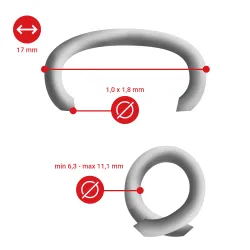 C-ring RING616 Scherp C-ring RING616 Scherp